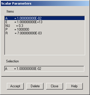 Enter Scalar Parameters